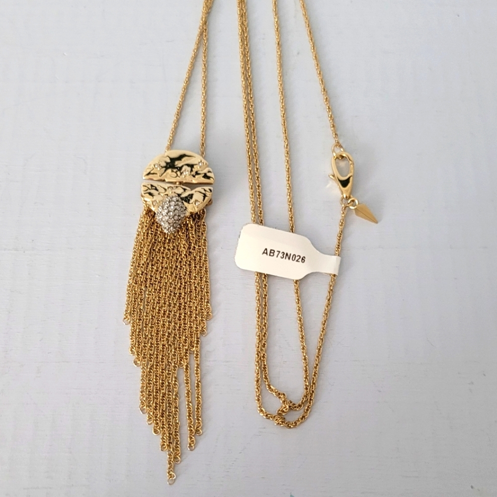 Alexis Bittar Goldplate Fringe Pendant Necklace